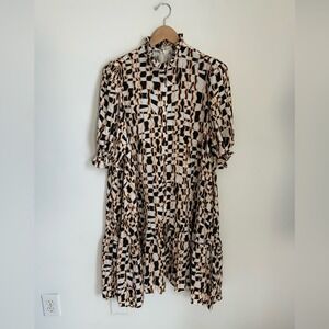 Kurt Lyle Geometric Print Dress‎